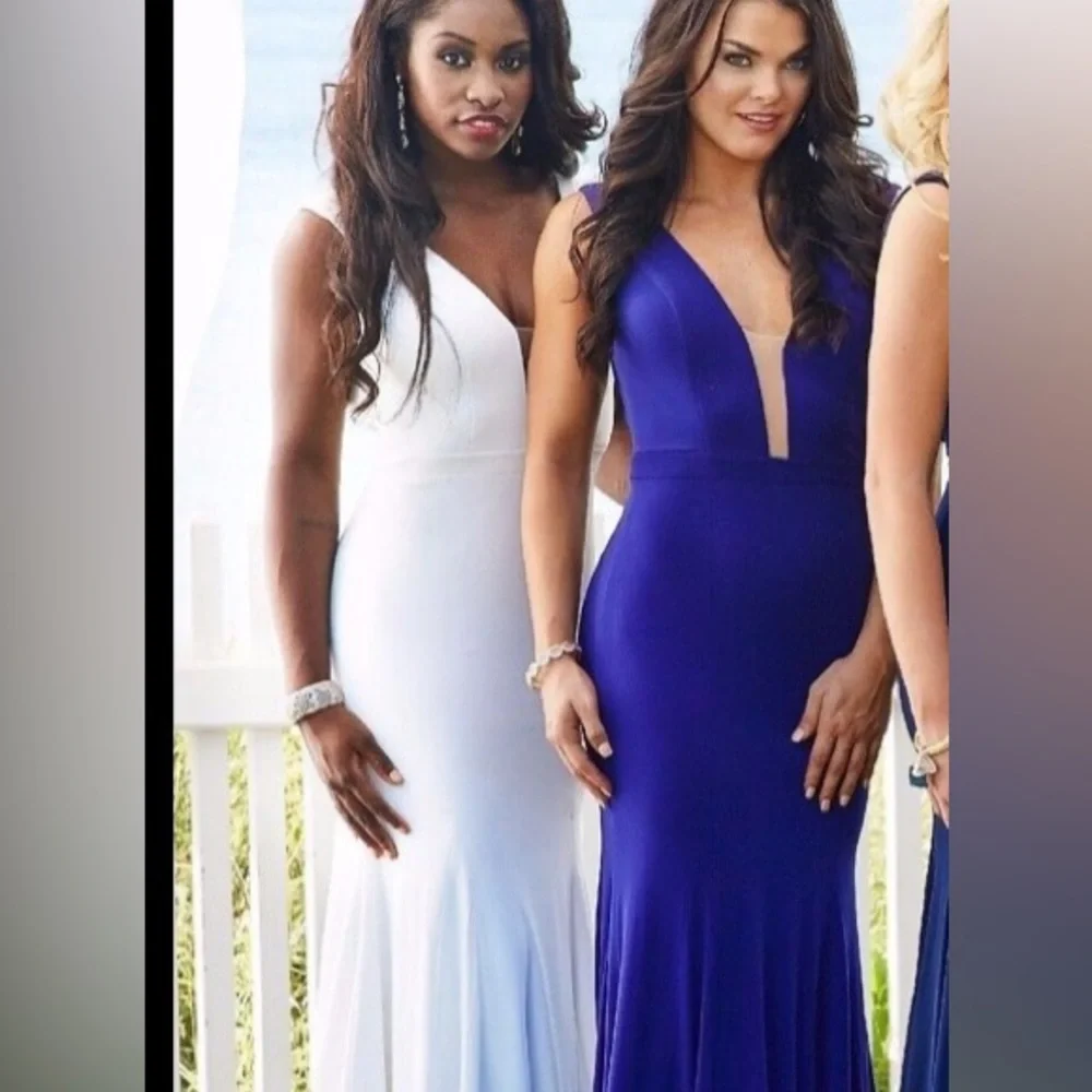 Jovani White Dress 22884 - Picture 5 of 16